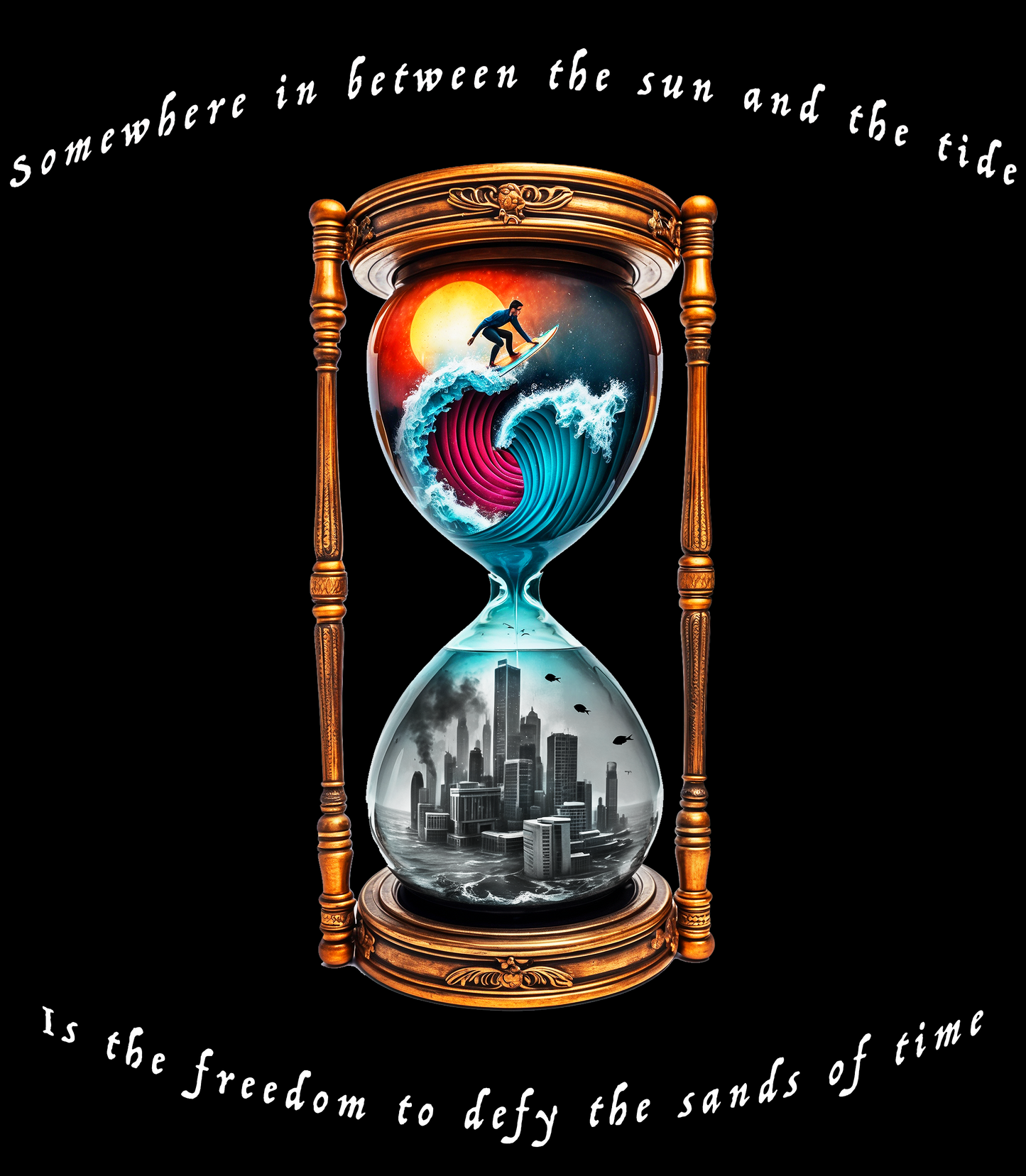 Time Surfer - Premium Unisex Crewneck T-shirt